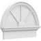 Ekena Millwork Half Round 3 Spoke Architectural Grade PVC Combination Pediment, 24"W x 18-3/4"H x 2-3/4"P PEDPC024X190HRO03 - alternate 1